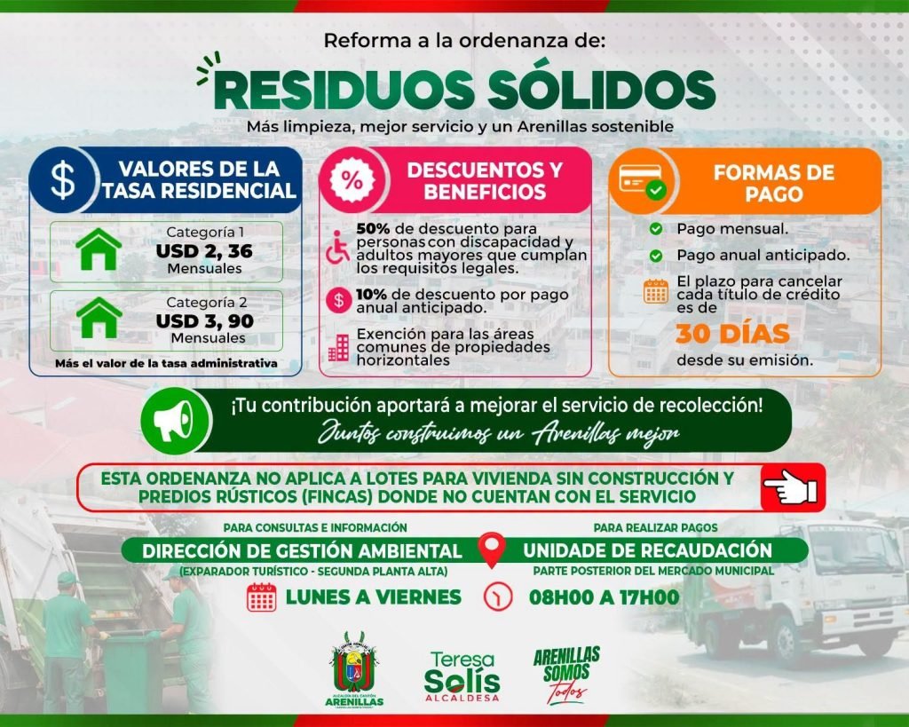 Reforma a la ordenanza de residuos sólidos