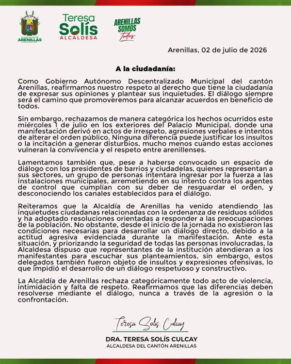 Dra. Teresa Solís asume la alcaldía